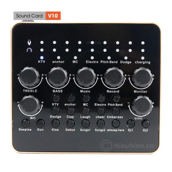 Sound Card V10 2022 Bluetooth. Chuyên Thu Âm, Livestream, Karaoke, Hỗ Trợ Autotune, Dễ Dàng Lắp Đặt. Bảo Hành 12 Tháng
