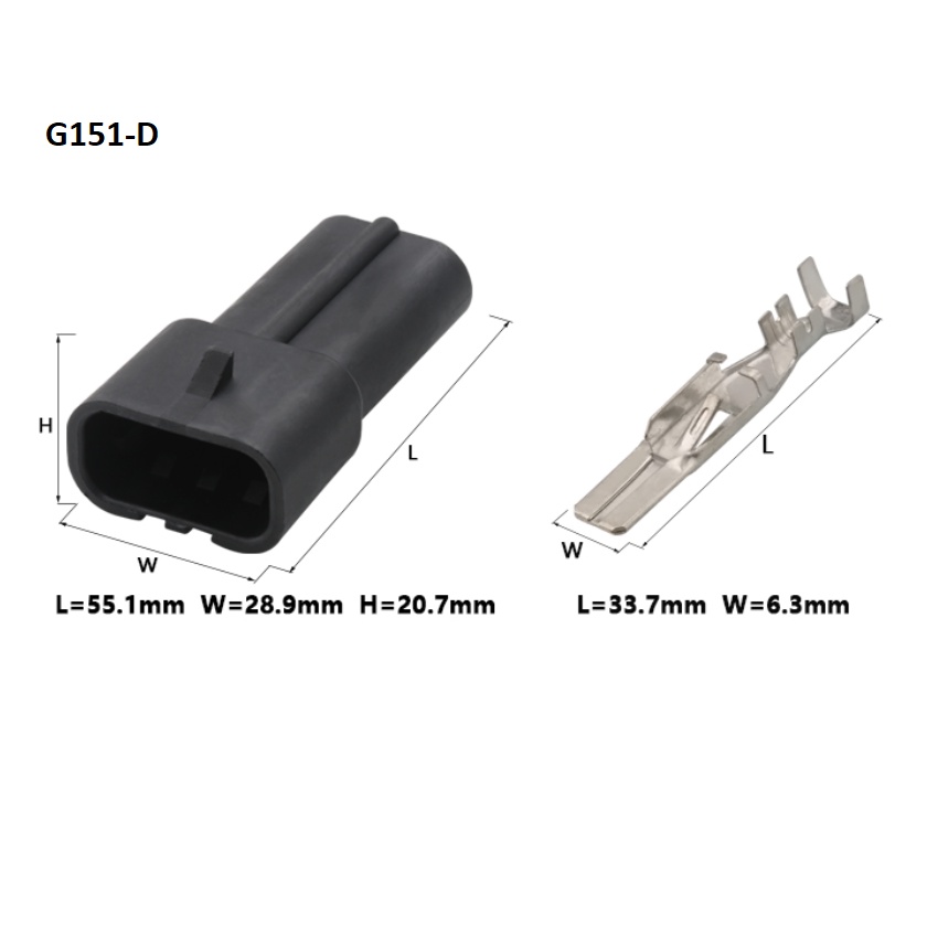 G151-Giắc cắm quạt điện tử 2 lỗ 6.3mm