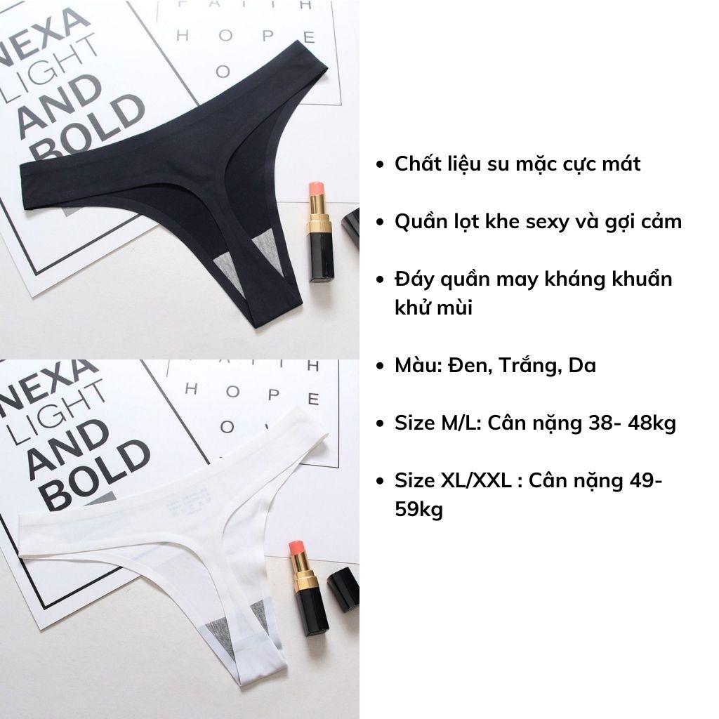 Quần lót lọt khe đúc su không đường may thoáng mát sexy và gợi cảm DOPICO L716