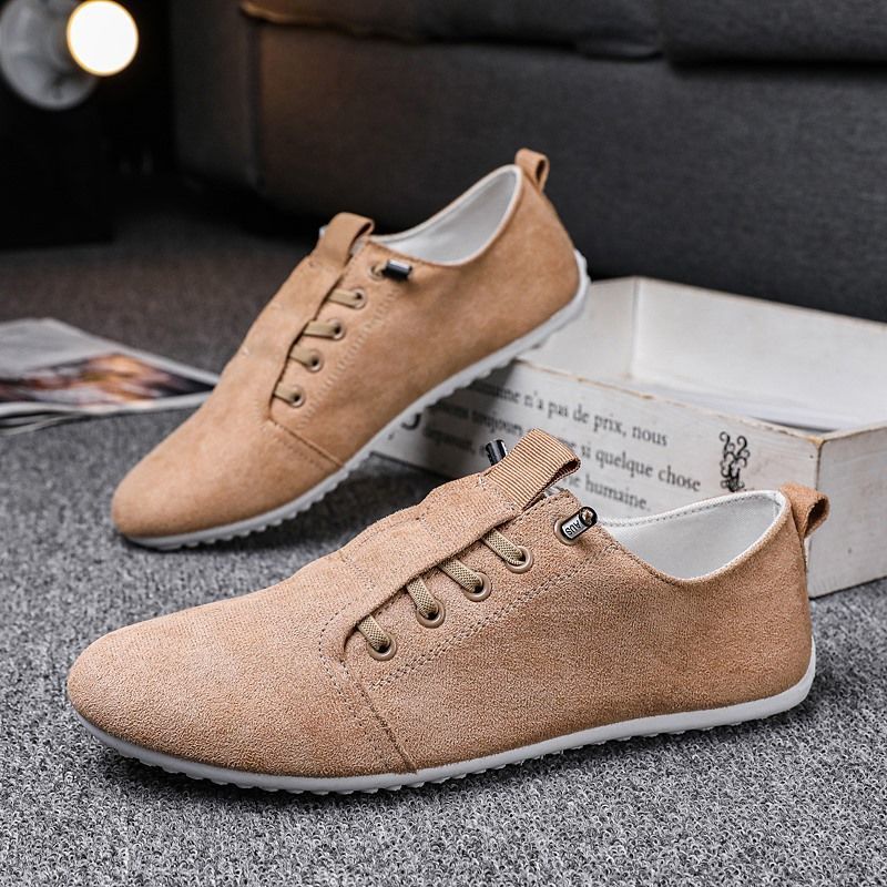 Giày Lười Da Lộn Đế Mềm Hở Lưng Phong Cách Hàn Quốc Thời Trang Cho Nam 2022