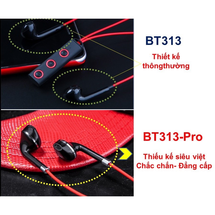 [Mã ELFLASH5 giảm 20K đơn 50K] Tai nghe bluetooth kháng nước BT313-Pro âm thanh đỉnh
