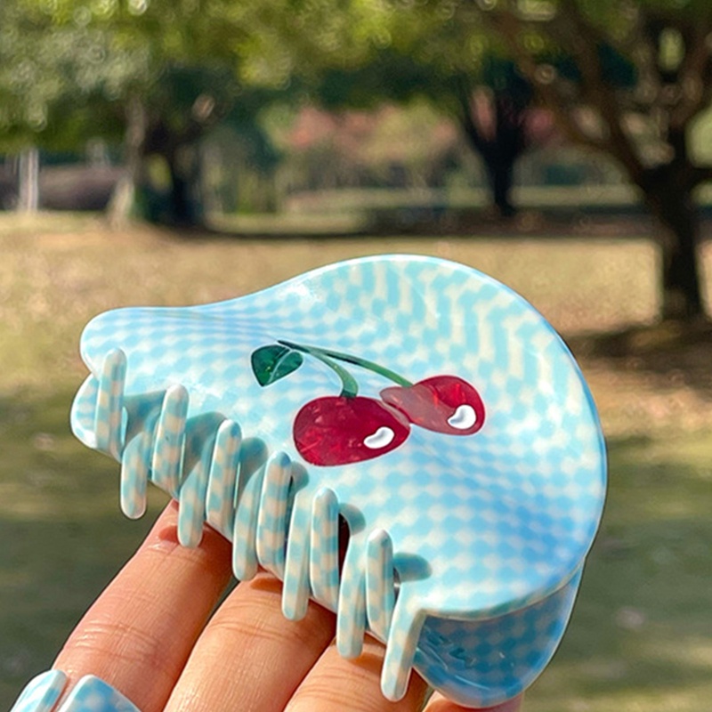 Kẹp Tóc Dài Mỏng Nhẹ In Họa Tiết Caro / Hoa Cúc Xinh Xắn Thời Trang Cho Nữ