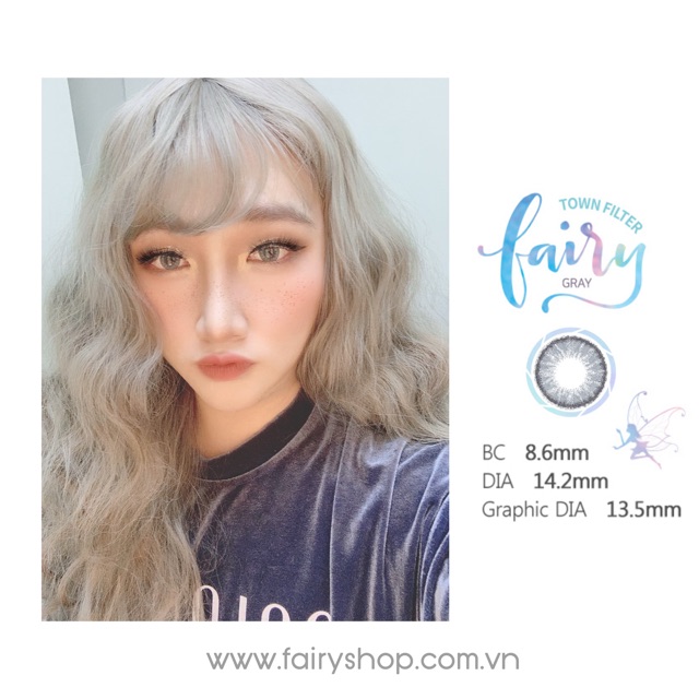 Kính Áp Tròng NOB GRAY 14.2mm - Kính Áp Tròng FAIRY SHOP CONTACT LENS độ 0 đến 7