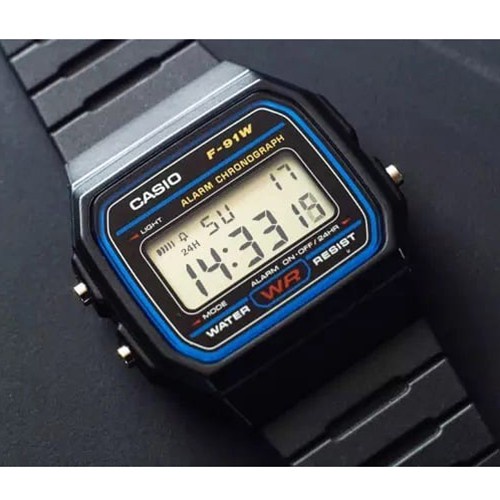 Đồng hồ nam Casio F-91 Dây Nhựa - Viền Xanh- Hàng Cao Cấp - Bảo hành 12 tháng | BigBuy360 - bigbuy360.vn
