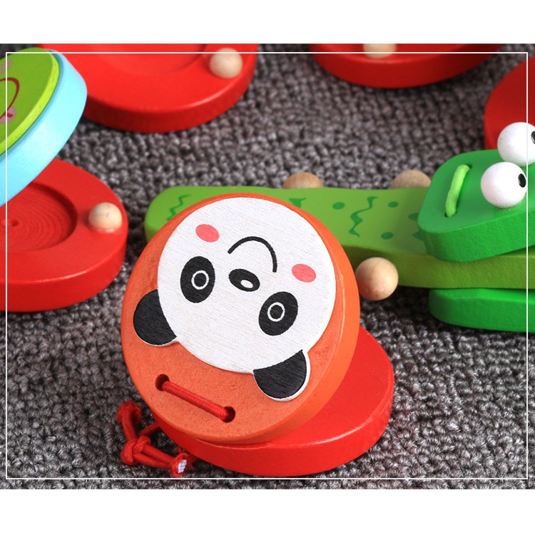 Bộ gõ nhạc đôi hình thú - đồ chơi gỗ - Baby Toys