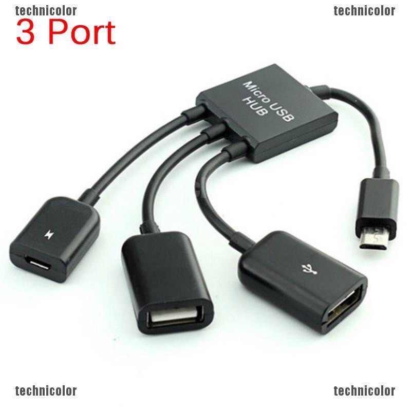 Cáp OTG 3 đầu cho android - Cáp Usb cho android - OTG cable 3 in 1 | WebRaoVat - webraovat.net.vn