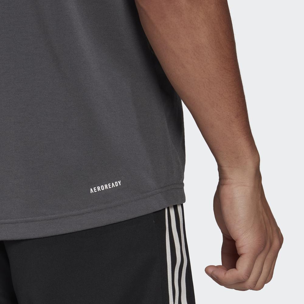 Áo Tee adidas TRAINING Nam AEROREADY Designed 2 Move Feelready Sport Logo Tee Màu xám GT3113