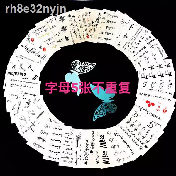❖Hình xăm dán không thấm nước đàn ông và phụ nữ ngón tay chữ cái tiếng Anh Hàn Quốc ECG ngón tay m