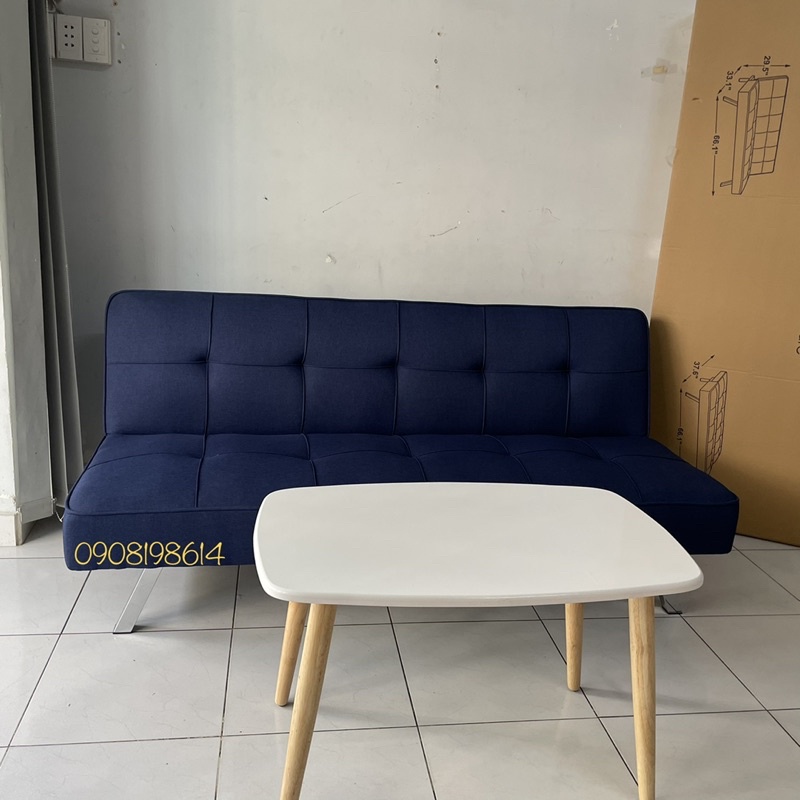 (Hàng Xuất Khẩu)Sofa Giường  - Sofa Bed vải bố màu Xanh Navy - Bàn ghế phòng khách giá rẻ