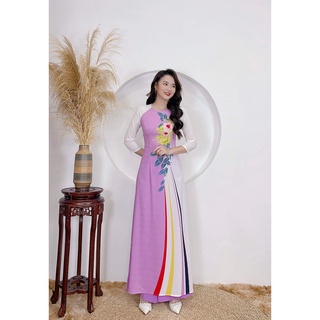 áo dài may sẵn họa tiết cao cấp