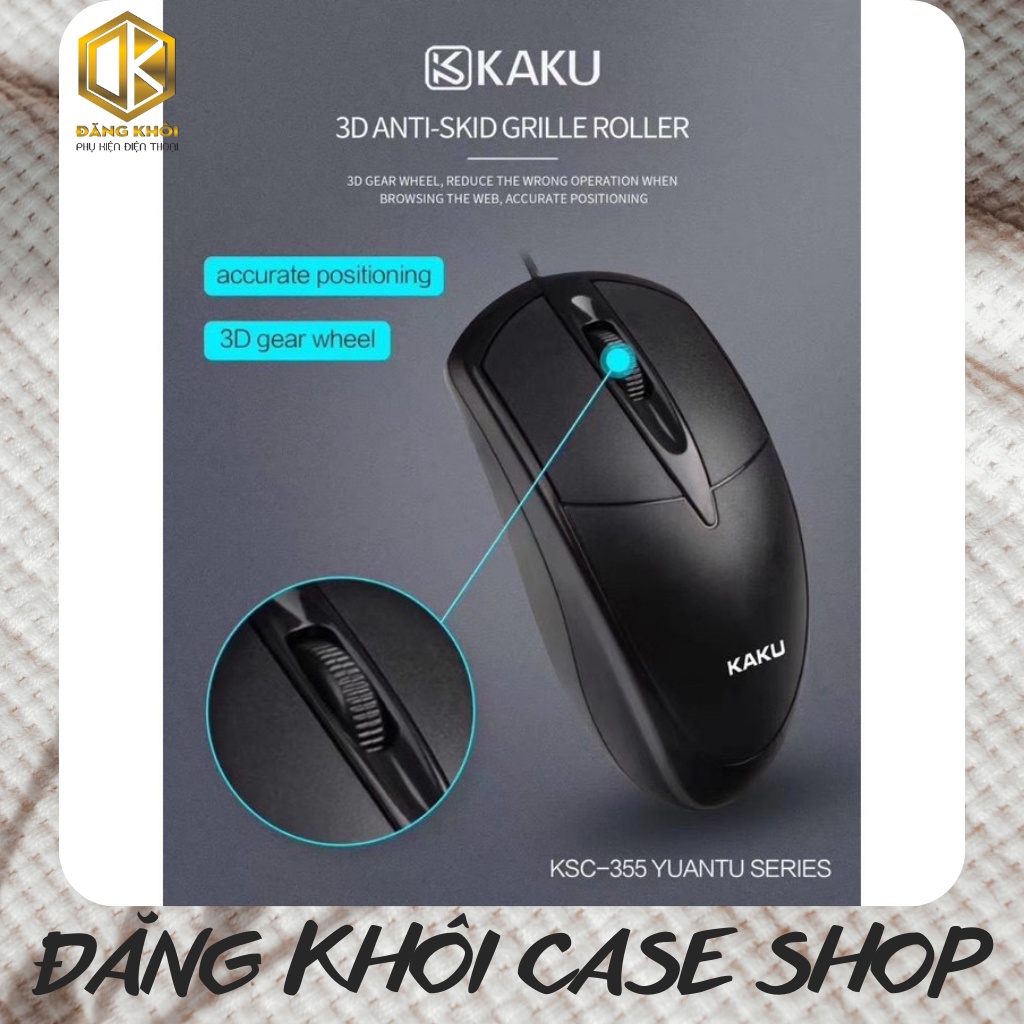 Chuột gaming, chuột có dây vi tính laptop chống ồn kaku K355 chính hãng - bảo hành 6 tháng