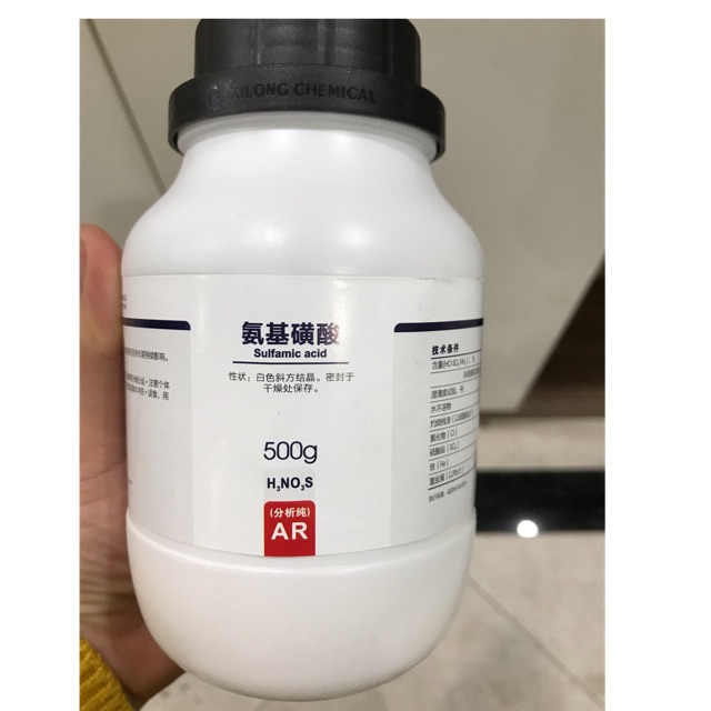 Hoá chất Sulfamic aci.d axi.t amidosulfonic Xilong lọ 500g CAS 5329-14-6