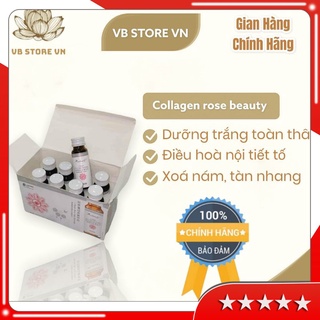 Hộp 8 chai COLLAGEN ROSE BEAUTY YẾN TRẮNG DA CHÍNH HÃNG (TRẮNG HỒNG RẠNG RỠ X10)