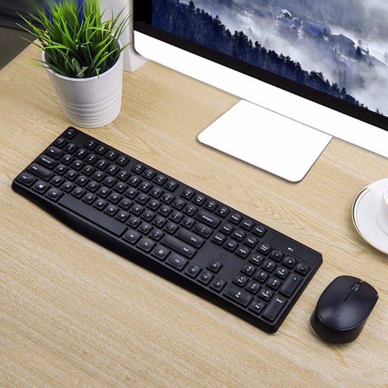 Bộ phím và chuột wireless HP CS10 bấm cực êm - thích hợp văn phòng và chơi game (Đen) - Nhất Tín Computer