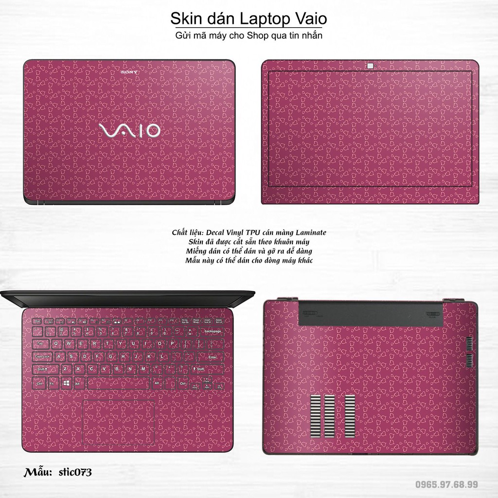 Skin dán Laptop Sony Vaio in hình Hoa văn sticker _nhiều mẫu 12 (inbox mã máy cho Shop)