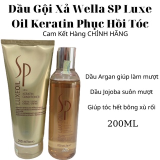 Dầu Gội Xả Wella SP Luxe Oil Keratin Phục Hồi Tóc 200ml