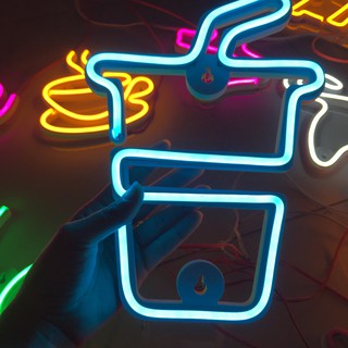 [LY TRÀ SỮA] Đèn led neon trang trí, led neon cho phòng ngủ, phòng khách, quán xá,mẫu mini Trà sữa kích thước 18x25cm