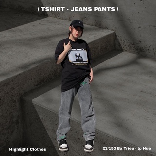 Áo thun - tee in humanity form rộng unisex nam nữ