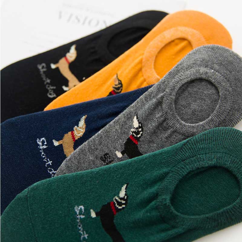 Vớ cotton Cổ Thấp Mềm Mại Chống Trượt Thoáng Khí Thời Trang Xuân Hè Cho Nam