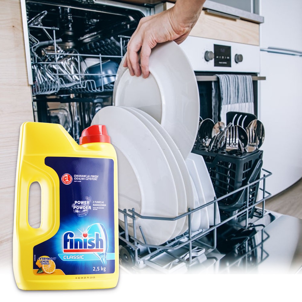 Bột rửa chén bát Finish Classic Deep Clean hương chanh 2,5 kg Finish EU