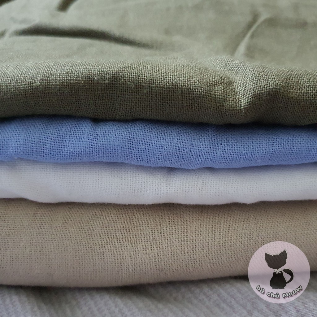Vải Linen Kích Thước Nhỏ Tập May, Làm Phụ Kiện Xinh