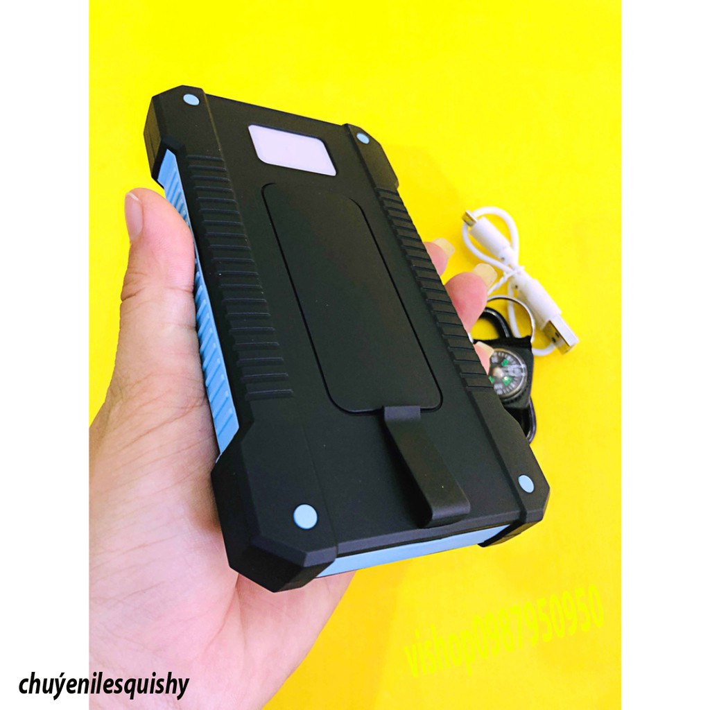 Sạc Dự Phòng Năng Lượng Mặt Trời Dung Lượng Lớn 20000mAh