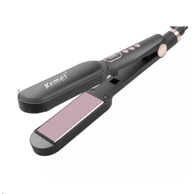 Máy Duỗi Tóc Bản Lớn Màn Hình LCD Cao Cấp Chỉnh Nhiệt Chống Rít Tóc Kemei Km 2239