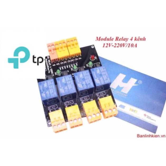 Module Relay 4 Kênh 5V10A , 12V10A 24V10A