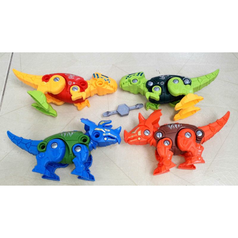 Sét 4 con Khủng Long bằng nhựa tháo ráp rất đẹp