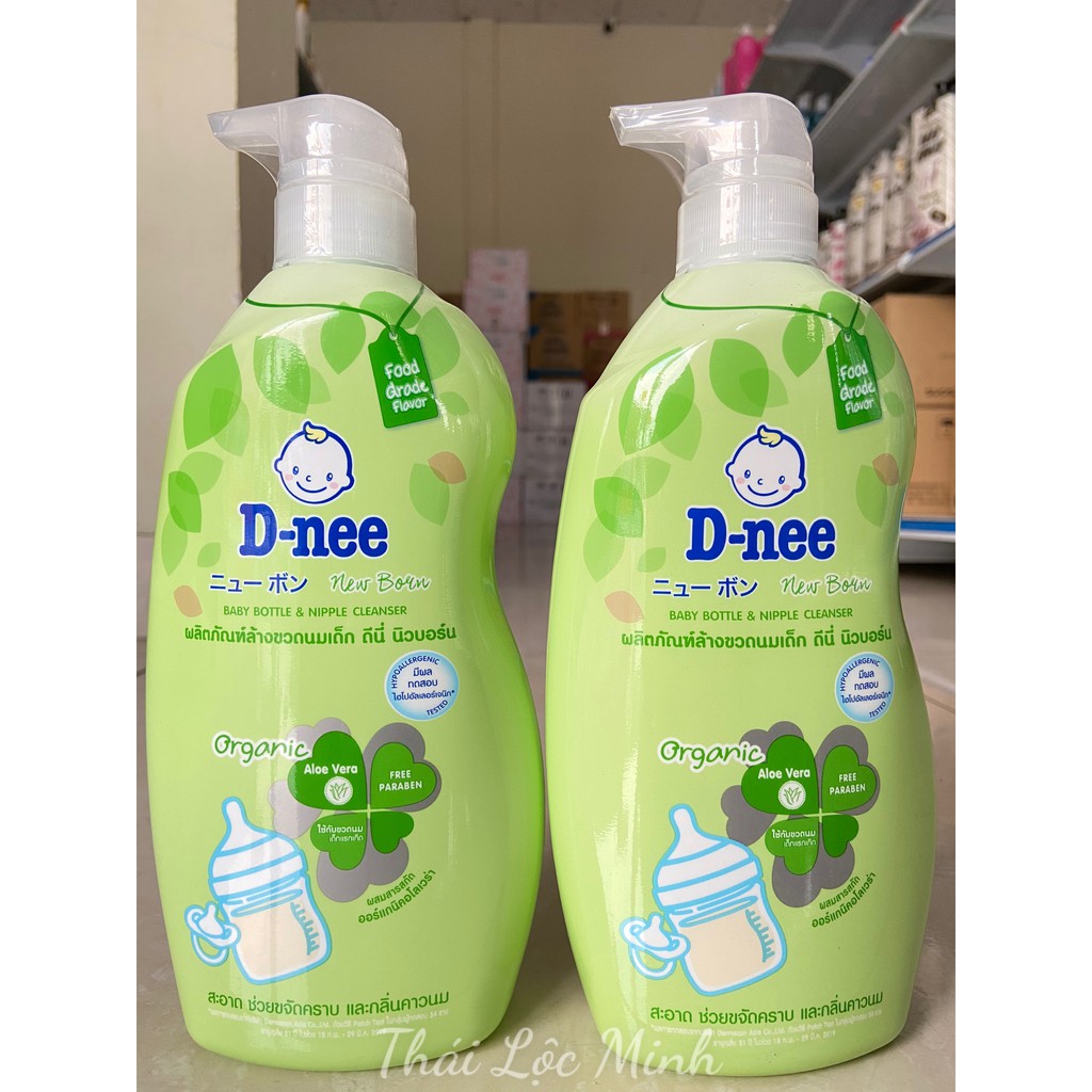 Nước Súc Rửa Bình Sữa , hoa quả em bé Dnee Chai 620ml (Mẫu Mới)