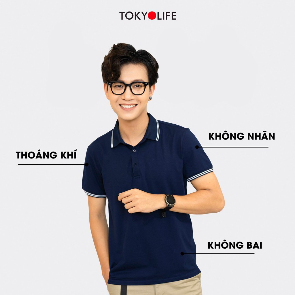 Áo Polo Nam Cotton Cao Cấp, Basic Sang Trọng Lịch Lãm TOKYOLIFE sang trọng, lịch thiệp N7POL013I