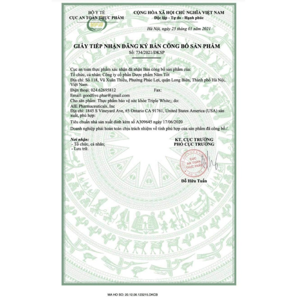 [NHẬP KHẨU CHÍNH HÃNG] Viên Uống Trắng Da Chống Nắng làm đẹp da Giảm Thâm Sạm Nám Chống Lão Hoá TRIPLE WHITE Hộp 50 Viên | BigBuy360 - bigbuy360.vn