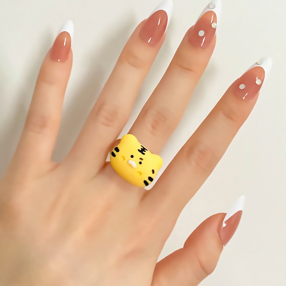 Nhẫn Đeo Tay Bằng Nhựa Acrylic Hình Chú Ếch Hoạt Hình Dễ Thương Cho Nữ
