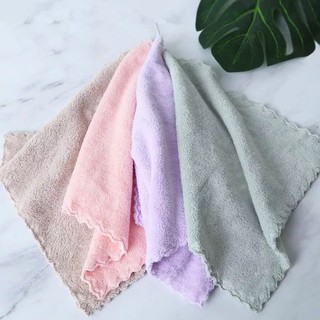 Khăn vuông lông cừu lau mặt siêu thấm rút nước