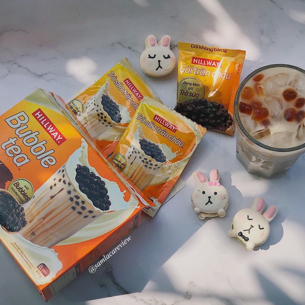Trà Sữa Trân Châu Hoàng Gia HILLWAY Kèm Gói Trân Châu Bên Trong Pha 5 cốc