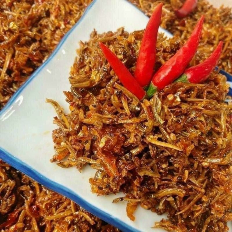 65k 250gr Cá Cơm Rim Tiêu Tỏi Ớt