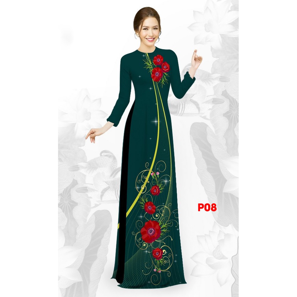 Áo dài in 3D cao cấp_ Mã P08