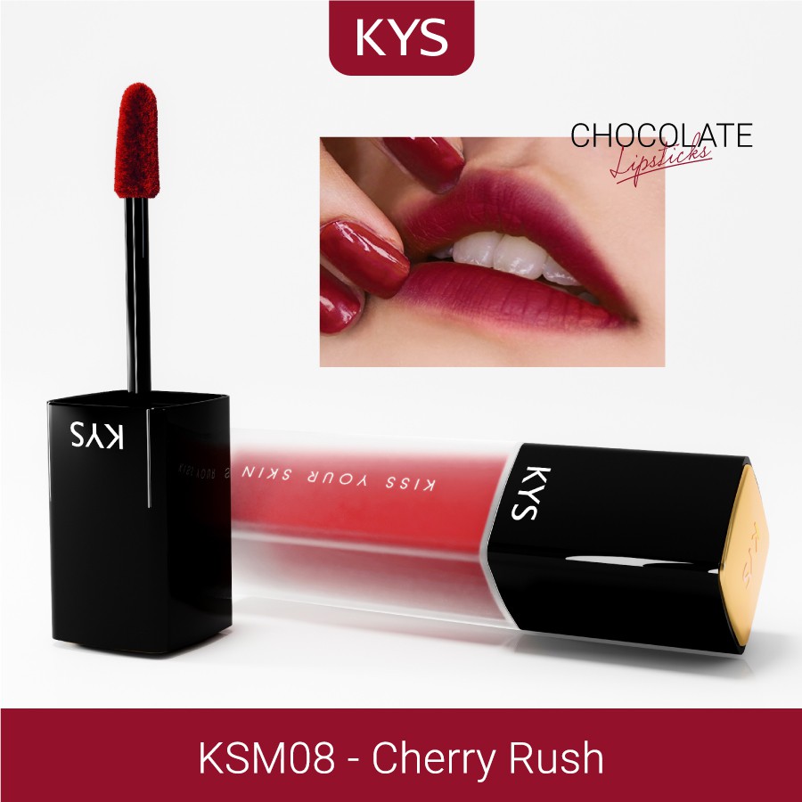 Son Kem Lì Lâu Trôi Đỏ Cherry Kys Sweetie Chocolate 4g