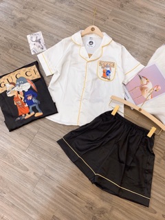 Bộ lụa satin cộc GC Micky