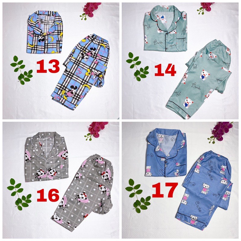 Mẫu mới về đồ bộ pijama ngủ mặc nhà thái lan chất kate thái loại 1 tay ngắn quần dài