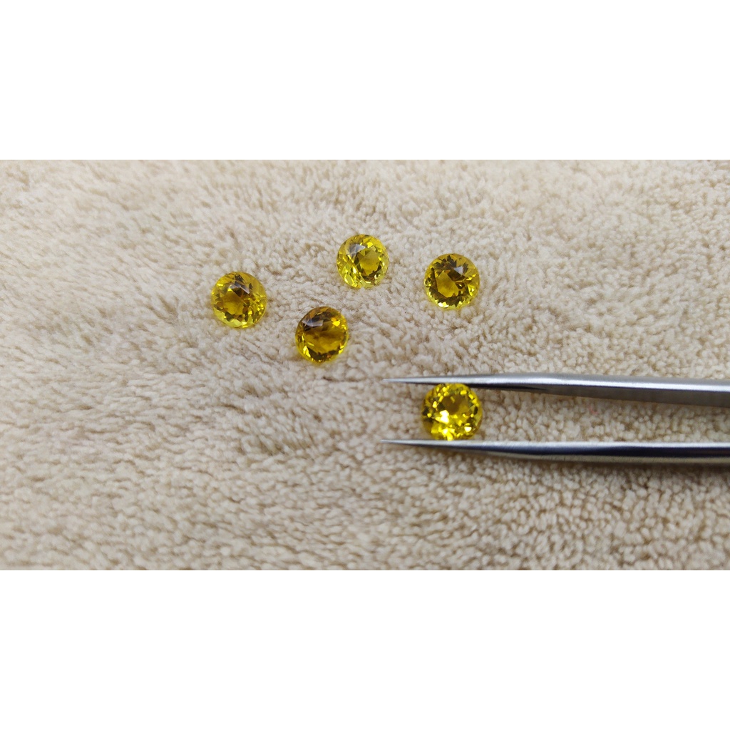 8291 - Đá citrine vàng cắt ly 6,5 mm