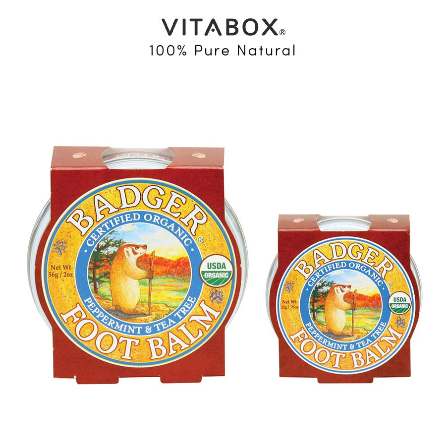 Badger - Sáp Hữu Cơ Chăm Sóc Bàn Chân - Foot Balm [USDA Organic]