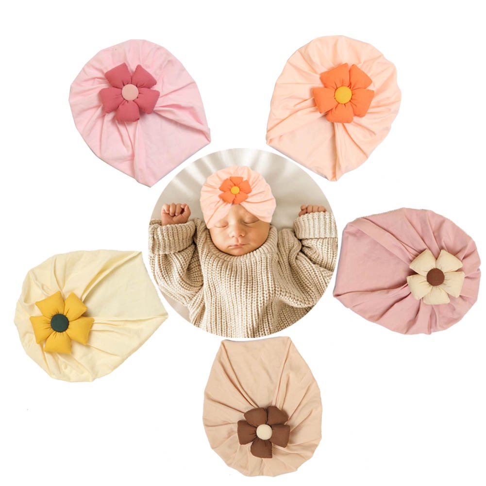 1 Chiếc Băng Đô Đội Đầu Bằng Vải Cotton Hình Hoa Dễ Thương Cho Bé 0-4 Tuổi