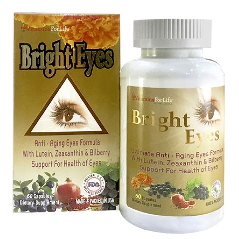 Bright Eyes – Hỗ trợ làm giảm các chứng khô mắt, mỏi mắt, cải thiện tình trạng giảm thị lực (hộp 60 viên)
