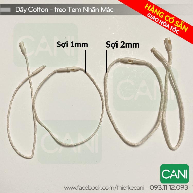 Dây sợi COTTON treo Tag nhãn mác - Loại cao cấp CANI