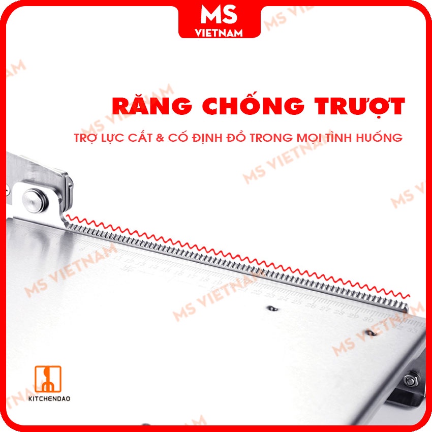 Máy Cắt Giò Heo KD0295 - Cắt Chân Giò Nhỏ, Cắt Sườn, Thịt Đông Lạnh - Inox 430 dày 1.5mm, Cán 61cm - BH 5 năm MS Vietnam