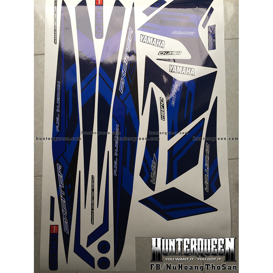 Tem Exciter 150. Tem rời RC 2016, xe đen dán tem xanh GP. Xe màu khác vui lòng inbox