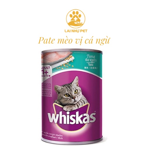 Pate mèo lon Whiskas dành cho mèo trưởng thành 400g