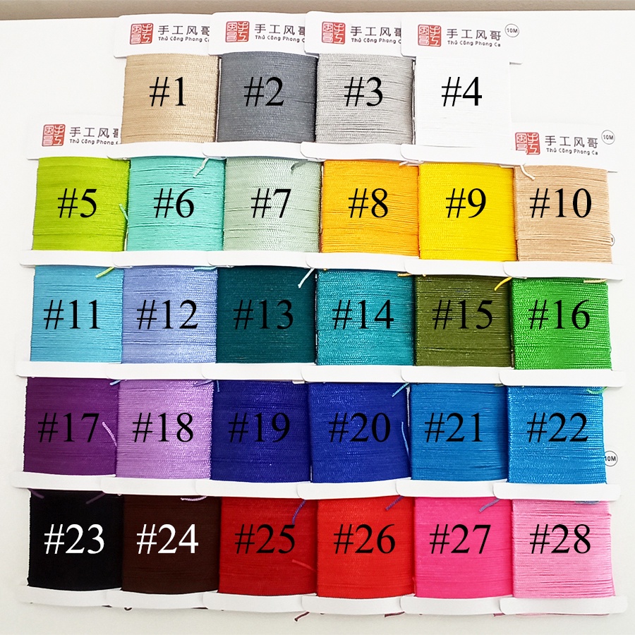 Dây Làm Vòng, Dây Thắt Vòng - 10 Mét Dây Dù, Chỉ Dù Làm Vòng Tay, Móc Khóa, Dây Chuyền