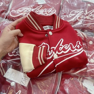 áo khoác bomber màu đỏ cho bé